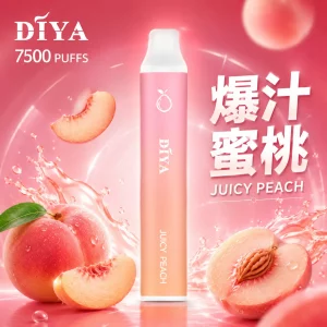 DIYA 7500 Puffs｜3%濃度｜21款口味 爆汁蜜桃