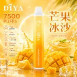 DIYA 7500 Puffs｜3%濃度｜21款口味 芒果冰沙