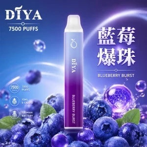 DIYA 7500 Puffs｜3%濃度｜21款口味 藍莓爆珠