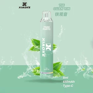 一次性電子煙 DIYA 7500口｜650mAh可充電｜1.2Ω網芯｜3%濃度｜口味-鐵觀音